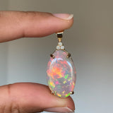 Oracle - 14k Opal and Diamond Pendant