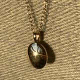 14k Opal Pendant with Milgrain
