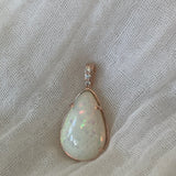 Prisma - 18k Rose Gold Opal and Diamond Pendant