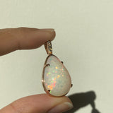 Prisma - 18k Rose Gold Opal and Diamond Pendant