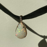 Prisma - 18k Rose Gold Opal and Diamond Pendant