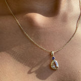 Nymphéas - 14k Sapphire and Tanzanite Pendant