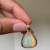 14k Triangular Opal Pendant