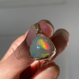 14k Triangular Opal Pendant
