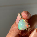 14k Triangular Opal Pendant