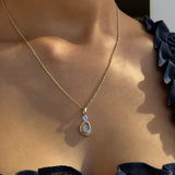 Nymphéas - 14k Sapphire and Tanzanite Pendant