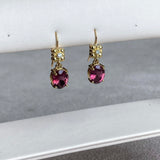 Dahlia II - 18k Pink Tourmaline and Diamond Earrings
