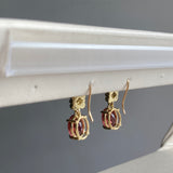 Dahlia II - 18k Pink Tourmaline and Diamond Earrings