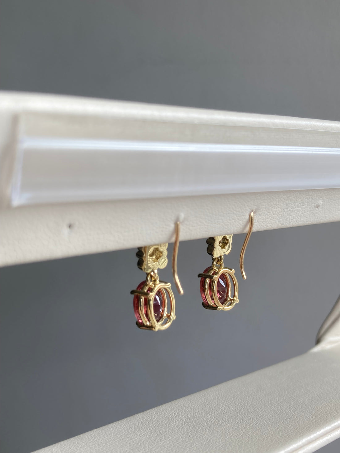 Dahlia II - 18k Pink Tourmaline and Diamond Earrings