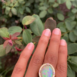 Melody - 14k Rainbow Bright Opal and Pink Sapphire Ring
