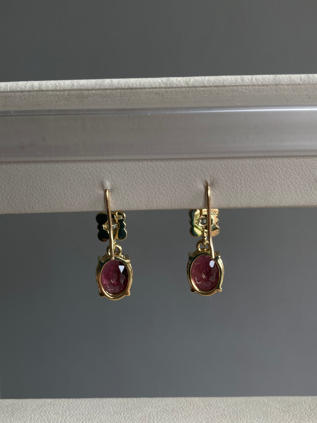 Dahlia II - 18k Pink Tourmaline and Diamond Earrings