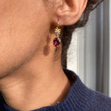 Dahlia II - 18k Pink Tourmaline and Diamond Earrings