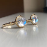 14k Moonstone Ring with Milgrain
