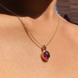 14k Pink Tourmaline Pendant