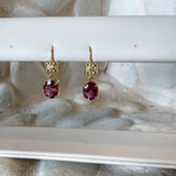 Dahlia II - 18k Pink Tourmaline and Diamond Earrings