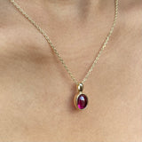 14k Pink Tourmaline Pendant