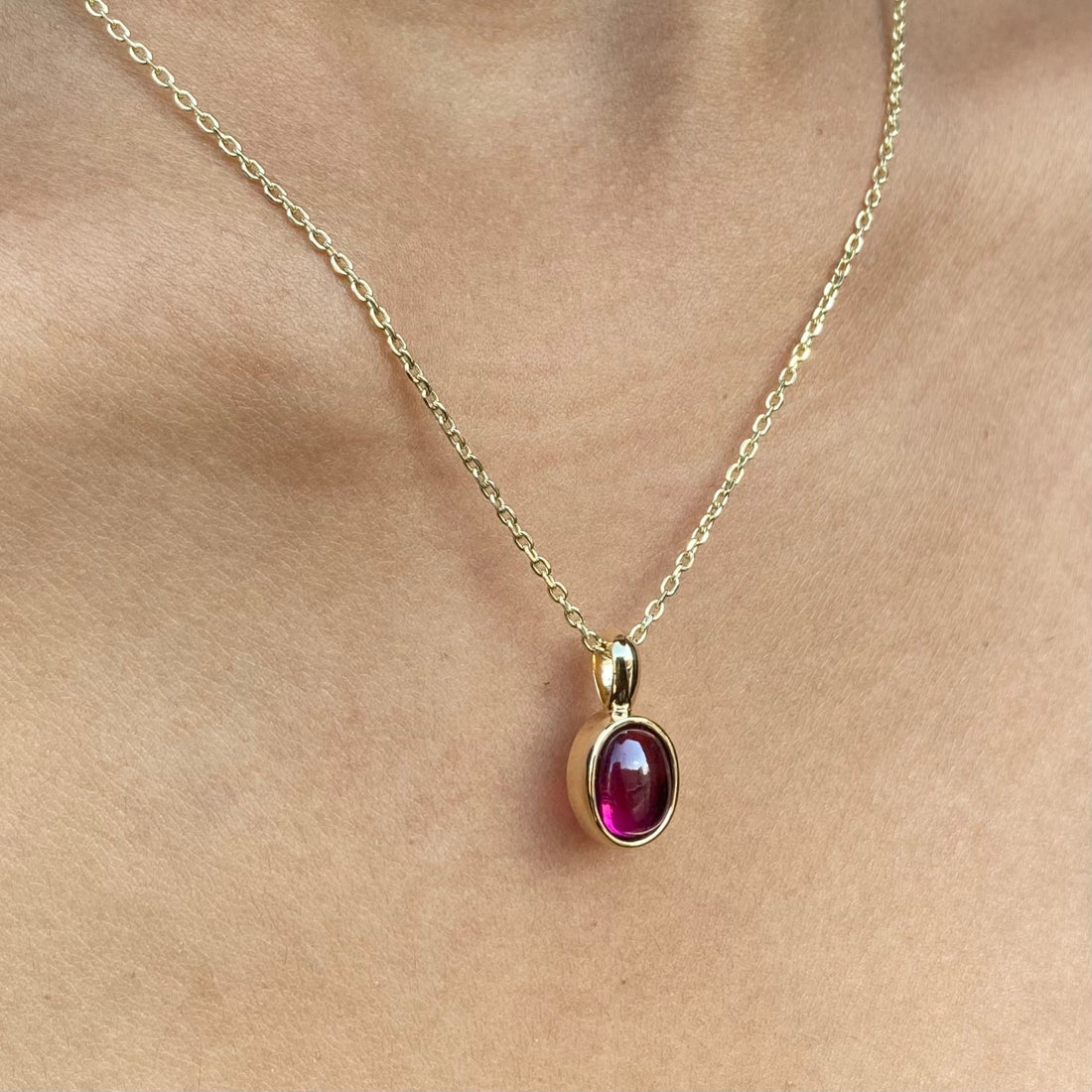 14k Pink Tourmaline Pendant