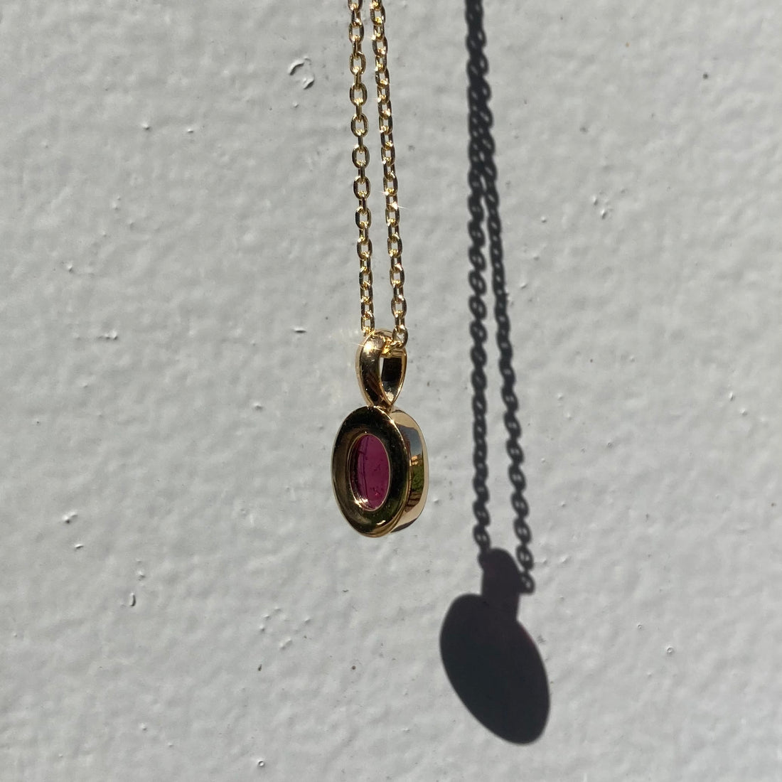 14k Pink Tourmaline Pendant