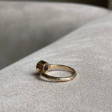 Fiona - 14k Tanzanite Ring with a Diamond Dotted Band