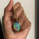 14k Neon Jelly Opal Pendant