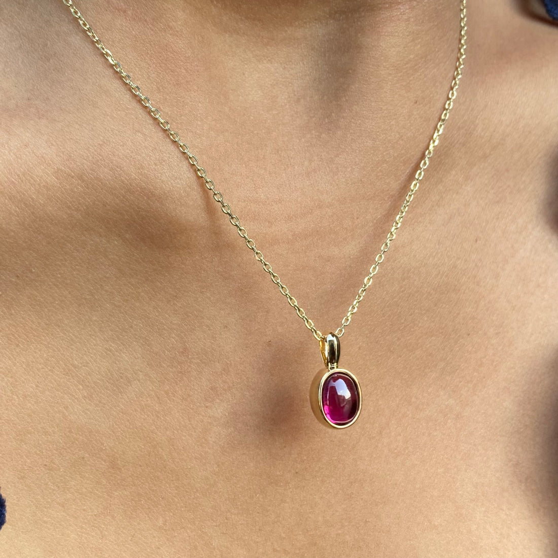 14k Pink Tourmaline Pendant