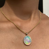 14k Neon Jelly Opal Pendant